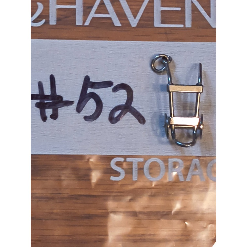 Vintage Sterling Silver 925 Hand Truck Dolly Charm Pendant Miniature Tool